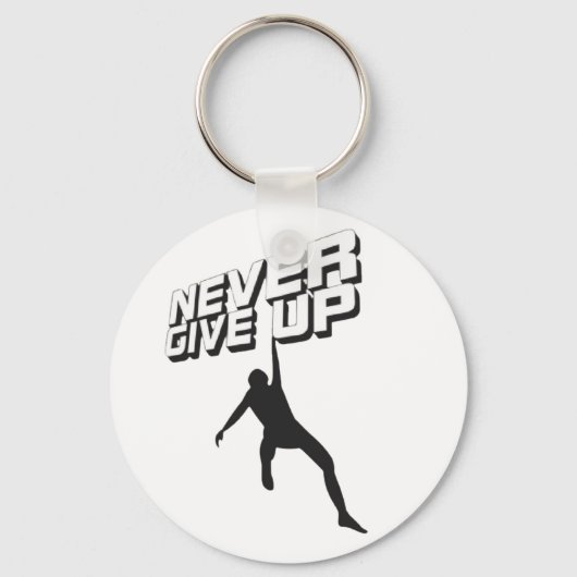 Nooit opgeven sleutelhanger (Voorkant)