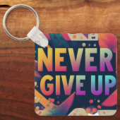 Nooit opgeven sleutelhanger (Voorkant)