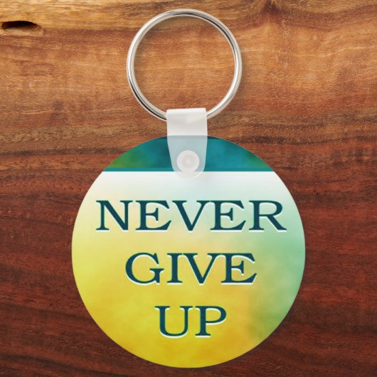 NOOIT OPGEVEN SLEUTELHANGER (Voorkant)