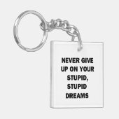Nooit opgeven sleutelhanger (Voorkant Links)