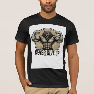 NOOIT OPGEVEN – Spierwolfkracht T-shirt