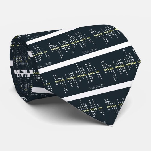 Nooit opgeven stropdas (Opgerold)