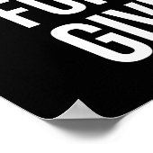 Nooit opgeven - Succes Motivatie Poster (Hoek)