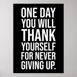 Nooit opgeven - Succes Motivatie Poster