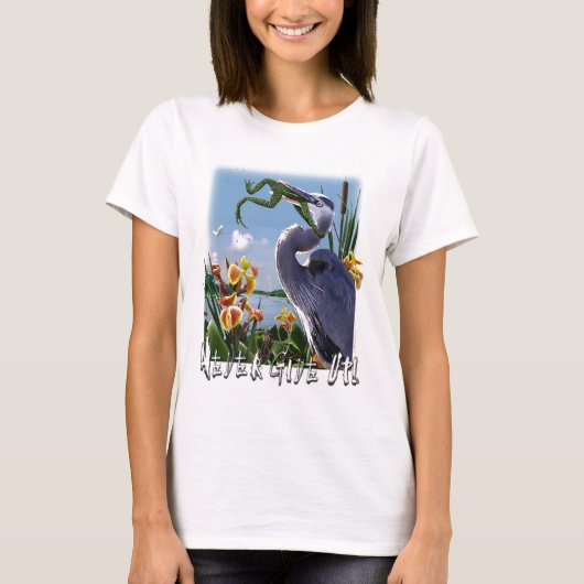 Nooit opgeven! t-shirt (Voorkant)