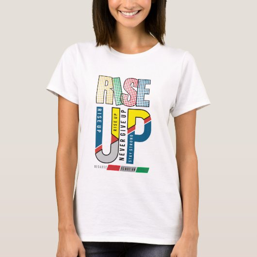 Nooit opgeven t-shirt (Voorkant)