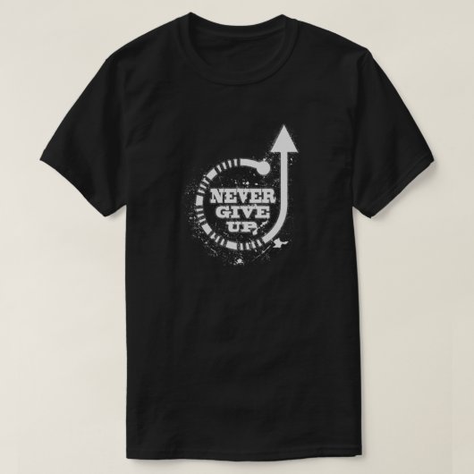 Nooit opgeven t-shirt (Design voorkant)