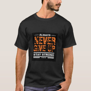 Nooit opgeven - tekstmarkering T-shirt