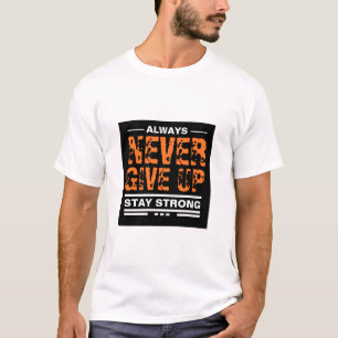 Nooit opgeven - tekstmarkering Wit T-shirt