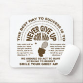 Nooit opgeven (tennis) muismat (Met muis)