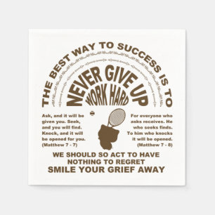 Nooit opgeven (tennis) servet