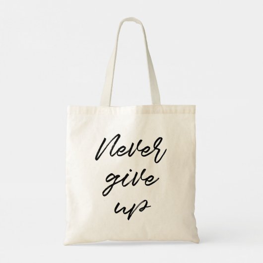 Nooit opgeven tote bag (Achterkant)