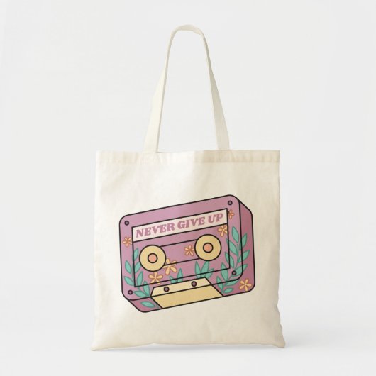 Nooit opgeven tote bag (Voorkant)