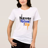 nooit opgeven Tri-Blend shirt (Voorkant)