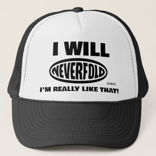 NOOIT OPGEVEN TRUCKER PET (Voorkant)