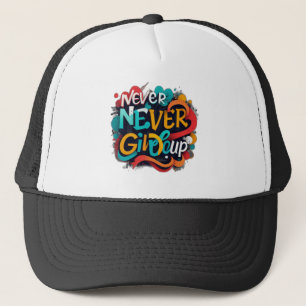 Nooit opgeven trucker pet