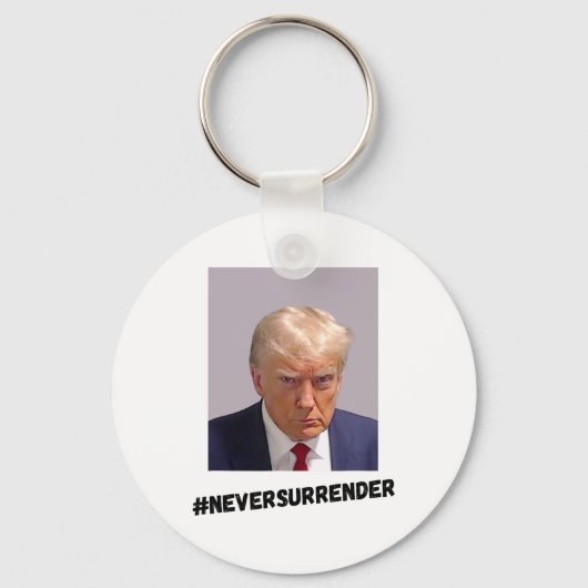 Nooit Opgeven Trump Sleutelhanger (Voorkant)