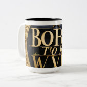 Nooit opgeven tweekleurige koffiemok (Voorkant links)