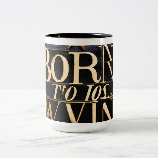 Nooit opgeven tweekleurige koffiemok (Center)