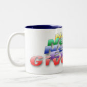 Nooit opgeven tweekleurige koffiemok (Links)