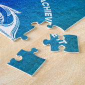 Nooit opgeven van het  anker Dream Blue Ocean Legpuzzel (Zijkant)