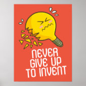 nooit opgeven voor Invent Poster (Voorkant)