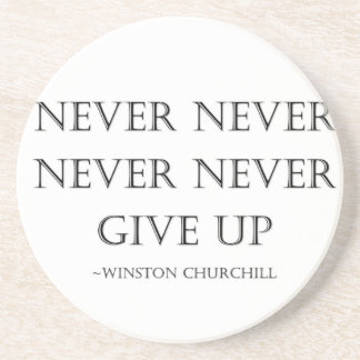 Nooit opgeven zandsteen onderzetter