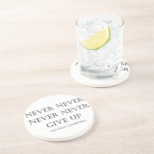 Nooit opgeven zandsteen onderzetter (Zijkant)