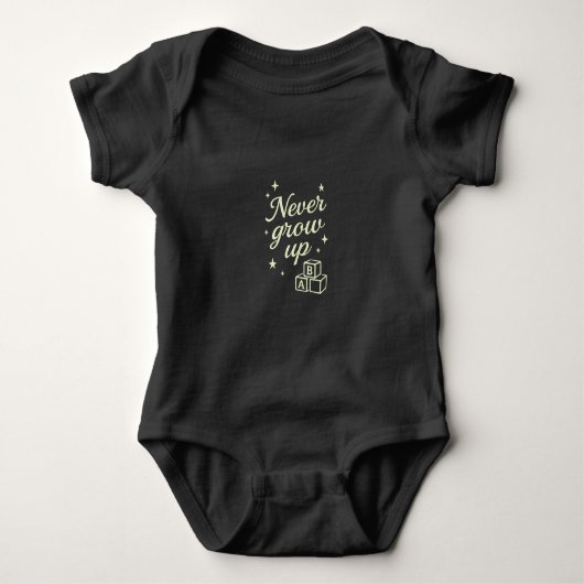 Nooit opgroeien Baby Bodysuit (Voorkant)