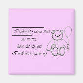 Nooit opgroeien magneet (Voorkant)