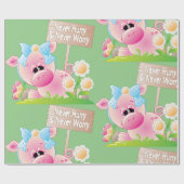 Nooit opschieten en nooit zorgen cadeaupapier (Vlak)