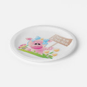 Nooit opschieten en nooit zorgen papieren bordje (Gekanteld)