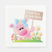 Nooit opschieten en nooit zorgen servet (Voorkant)