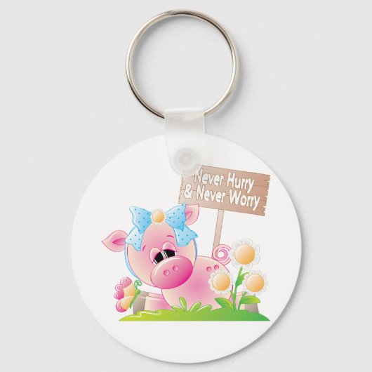 Nooit opschieten en nooit zorgen sleutelhanger (Voorkant)