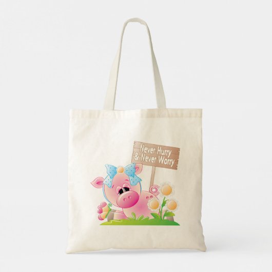 Nooit opschieten en nooit zorgen tote bag (Achterkant)