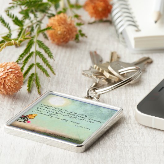 Nooit opschieten van dag tot dag sleutelhanger (Zijkant)