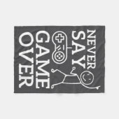 Nooit Over Game Stickman Gamer Zegt Fleece Deken (Voorkant (Horizontaal))