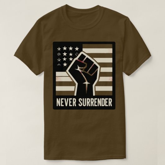 Nooit overgeven 2024 t-shirt (Design voorkant)