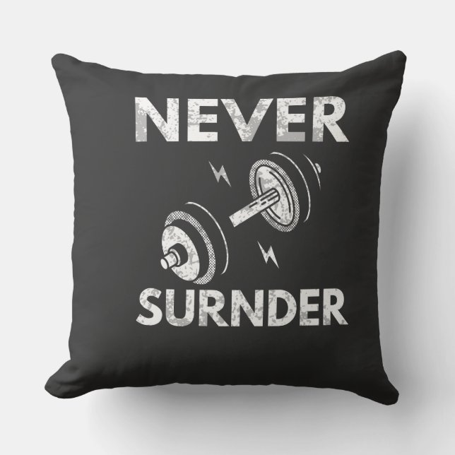Nooit overgeven - Motivatie Sierkussen (Voorkant)