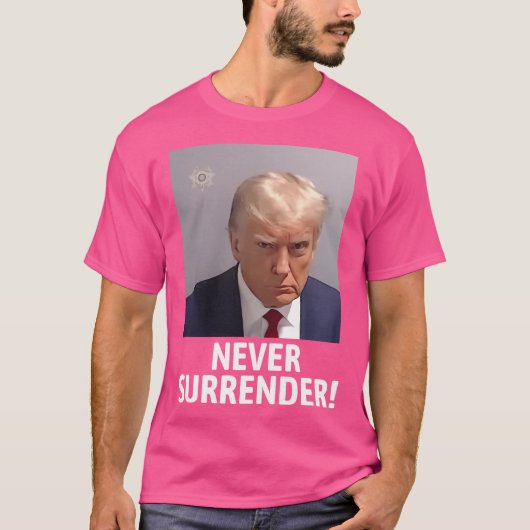 Nooit overgeven t-shirt (Voorkant)