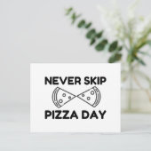 Nooit Pizza Dag overslaan Briefkaart (Staand voorkant)