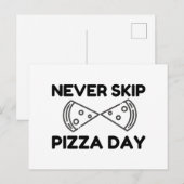 Nooit Pizza Dag overslaan Briefkaart (Voorkant / Achterkant)