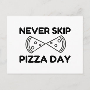 Nooit Pizza Dag overslaan Briefkaart