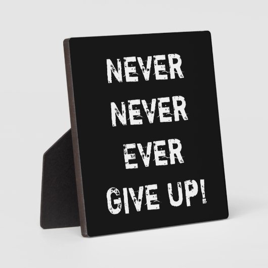 Nooit Plaque opgeven Fotoplaat (Voorkant)