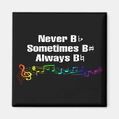 Nooit plat zijn, soms B scherpe magneet (Voorkant)