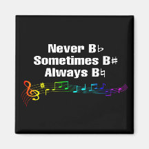 Nooit plat zijn, soms B scherpe magneet