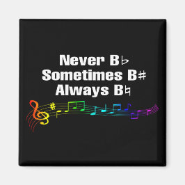 Nooit plat zijn, soms B scherpe magneet