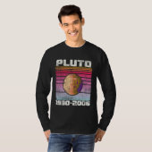 Nooit Pluto vergeten 1930 2006 Retro Ruimte Plut T-shirt (Voorkant volledig)