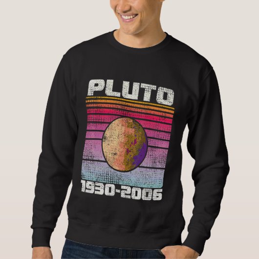Nooit Pluto vergeten 1930 2006 Retro Ruimte Plut Trui (Voorkant)