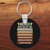 Nooit Retro Verontschuldig Me Black History Afrika Sleutelhanger (Voorkant)